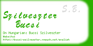 szilveszter bucsi business card